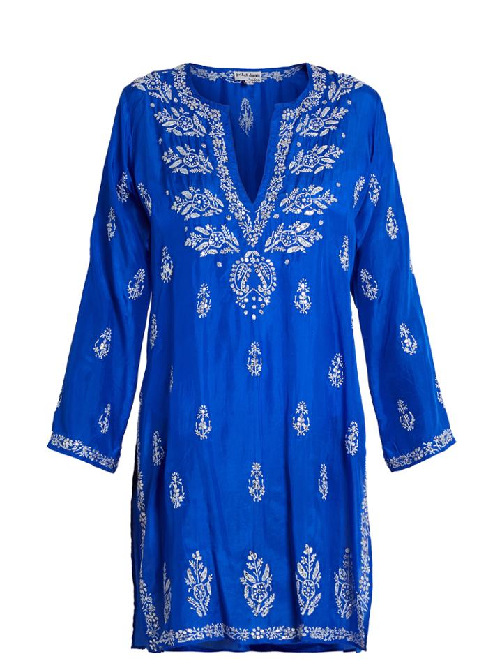 Juliet Dunn Sequin-embellished Silk Kaftan
