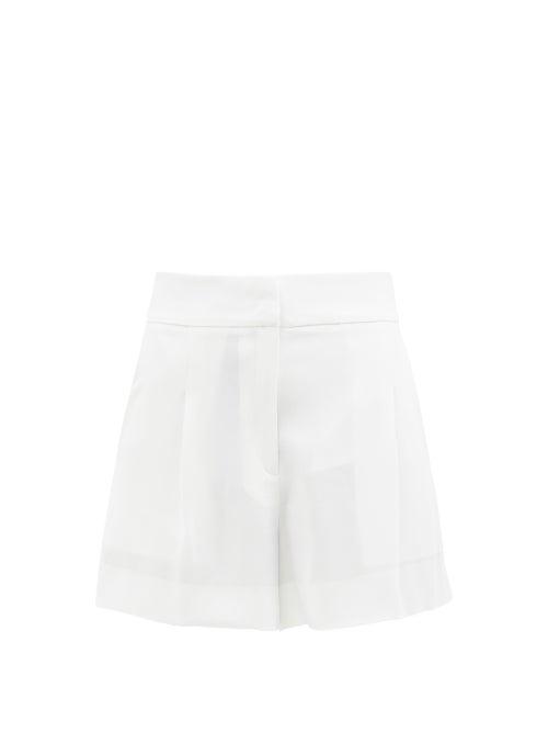 Ladies Beachwear Themis Z - Brigitte High-rise Pleated Crepe Shorts - Womens - White