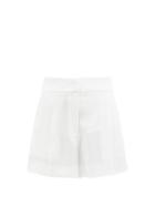 Ladies Beachwear Themis Z - Brigitte High-rise Pleated Crepe Shorts - Womens - White