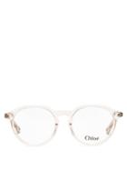 Matchesfashion.com Chlo - Round Bio-acetate Glasses - Womens - Pink