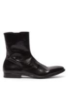Matchesfashion.com Alexander Mcqueen - Washed Leather Ankle Boots - Mens - Black