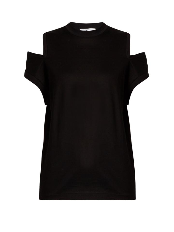 Toga Cut-out Shoulder Cotton-jersey T-shirt
