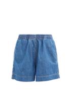 Matchesfashion.com Ganni - High-rise Denim Shorts - Womens - Denim