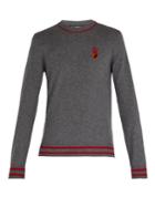 Dolce & Gabbana Heart And Crown Cashmere And Wool-blend Sweater