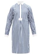 Sbline - Striped Cotton Kaftan - Mens - Blue White