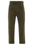 Matchesfashion.com J.w. Brine - Fox Cotton Blend Corduroy Trousers - Mens - Khaki