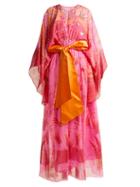 Matchesfashion.com Zandra Rhodes - Summer Collection The 1973 Field Of Lilies Gown - Womens - Fuchsia