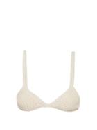 She Made Me Laharia Chevron Crochet Triangle Bikini Top