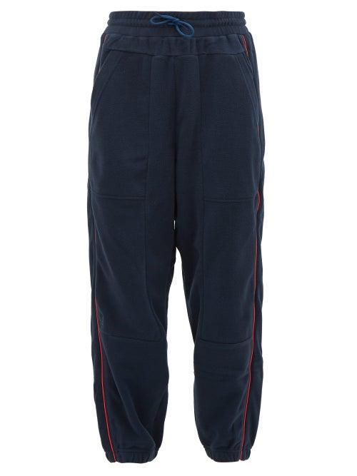 Matchesfashion.com Lndr - Ember Side Stripe Fleece Track Pants - Womens - Blue