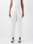 Delos - Cyrus Embroidered Cotton Trousers - Womens - White