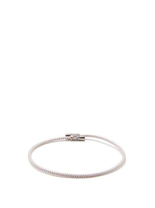 Miansai - Orson Sterling-silver And Cord Bracelet - Mens - White