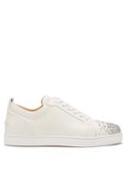 Matchesfashion.com Christian Louboutin - Louis Junior Degra Crystal Leather Trainers - Mens - White