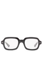 Matchesfashion.com Gucci - Logo Engraved Square Acetate Glasses - Mens - Black