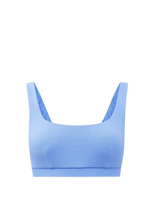 Matchesfashion.com Cossie + Co - The Gemma Scoop-neck Bikini Top - Womens - Blue