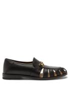 Matchesfashion.com Gucci - Talete Horsebit Cutout Leather Loafers - Womens - Black