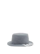 Matchesfashion.com Thom Browne - Four-bar Wool Bucket Hat - Mens - Grey