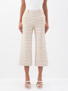 Zimmermann - High Tide Striped Straight-leg Trousers - Womens - Cream Stripe