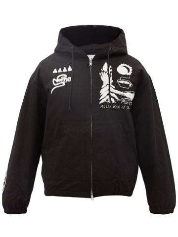 Noma T.d. - Ed Embroidered-cotton Hooded Jacket - Mens - Black