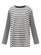 Matchesfashion.com The Upside - Kabuk Celia Striped Long-sleeved Cotton T-shirt - Womens - Black White