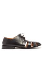 Matchesfashion.com Marsll - Marcellina Cut-out Leather Derby Shoes - Mens - Black