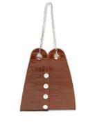 Matchesfashion.com Lemaire - Double Crocodile Effect Leather Bag - Womens - Tan