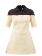 Shushu/tong - Piped-yoke Scuba-jersey Tennis Dress - Womens - Black White