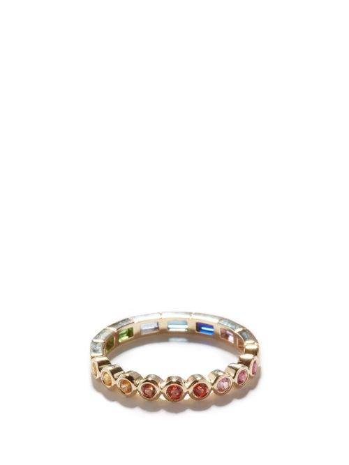 Ladies Fine Jewellery Yvonne Lon - Rainbow Sapphire, Amethyst & 9kt Gold Ring - Womens - Multi