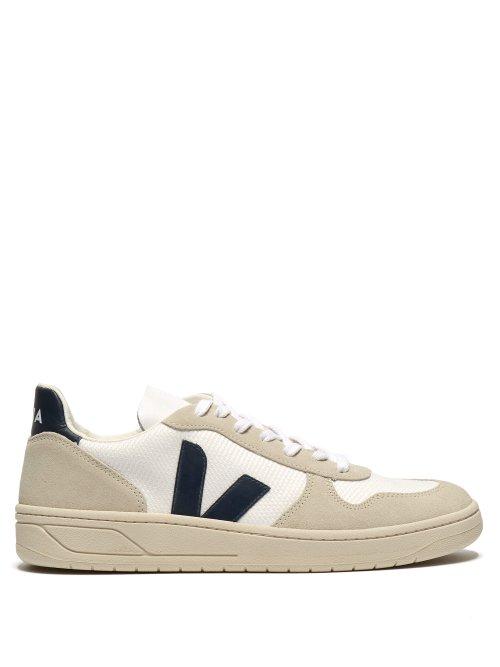 Matchesfashion.com Veja - V 10 Suede And Mesh Low Top Trainers - Mens - White Multi