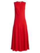 Khaite Brenda Round-neck Sleeveless Crepe Dress
