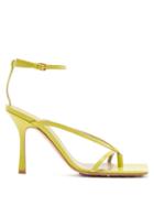 Matchesfashion.com Bottega Veneta - Square-toe Leather Sandals - Womens - Green