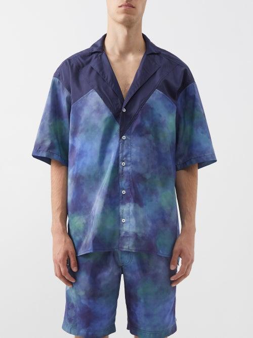 Ahluwalia - Robyn Double-collar Recycled Shell Shirt - Mens - Blue