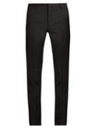 Lanvin Embroidered Slim-fit Wool Tuxedo Trousers