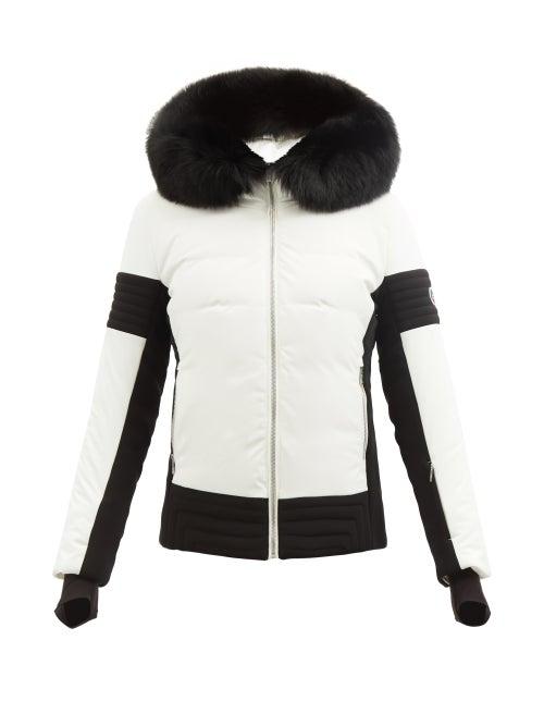 Fusalp - Gardena V Hooded Fur-trim Down Ski Jacket - Womens - White