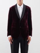 Giorgio Armani - Silk-lapel Velvet Tuxedo Jacket - Mens - Red