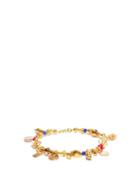 Matchesfashion.com Katerina Makriyianni - Fairy Tales 18kt Gold-plated Charm Bracelet - Womens - Multi