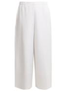 Issey Miyake Gaufre Wide-leg Pleated Cropped Trousers