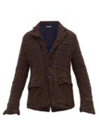Matchesfashion.com Undercover - Misshapen Checked Wool Jacket - Mens - Brown Multi