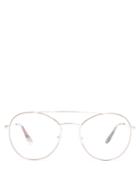 Prada Eyewear Round-frame Metal Glasses