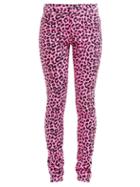 Matchesfashion.com Gucci - Leopard Print Slim Leg Jeans - Womens - Pink Multi