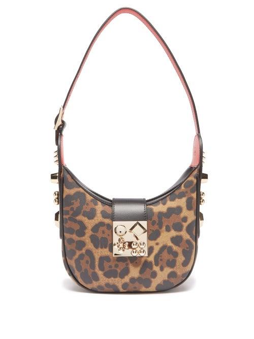 Christian Louboutin - Carasky Mini Leather Shoulder Bag - Womens - Leopard
