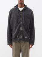 Nicholas Daley - Double-dyed Cotton-jersey Hooded Sweatshirt - Mens - Black Grey