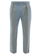 Matchesfashion.com Ann Demeulemeester - Relaxed Striped Trousers - Mens - Blue