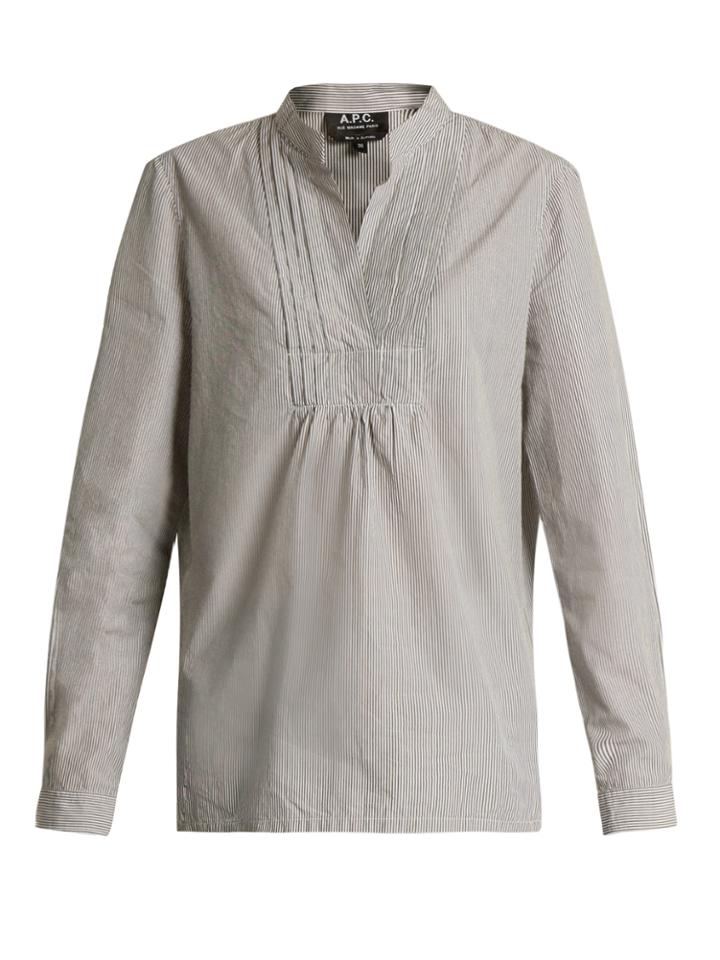 A.p.c. Menara Striped Cotton Top