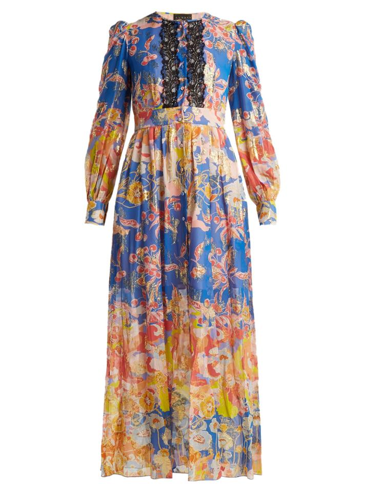 Dundas Floral Fil-coup Silk-blend Dress