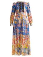 Dundas Floral Fil-coup Silk-blend Dress