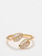 Anita Ko - Palm Leaf Diamond & 18kt Gold Ring - Womens - Gold Multi