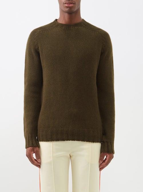 Howlin' - Barabas Crew-neck Wool Sweater - Mens - Khaki