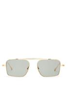 Matchesfashion.com Jacques Marie Mage - Scarpa Square Titanium Sunglasses - Mens - Green