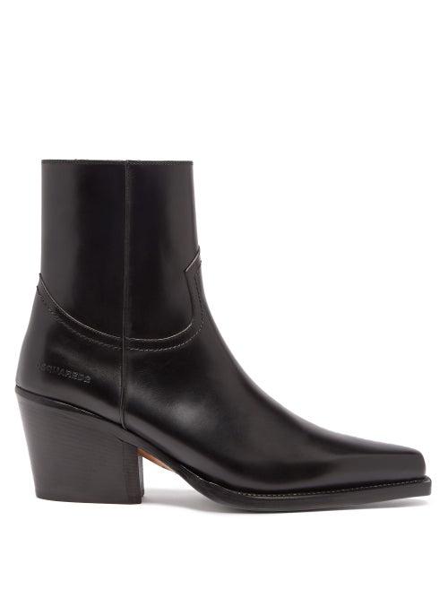 Matchesfashion.com Dsquared2 - Western Leather Boots - Mens - Black