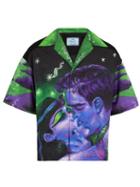 Matchesfashion.com Prada - Impossible True Love Print Cotton Shirt - Mens - Black Multi